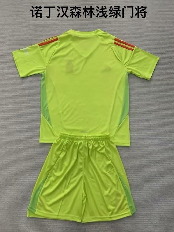 24/25 Nottingham Forest Goalkeeper Green Kids Soccer Jersey And Shorts