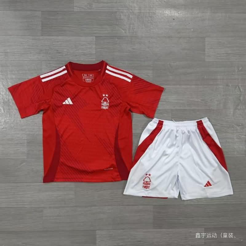 24/25 Nottingham Forest Home Kids Soccer Jersey And Shorts