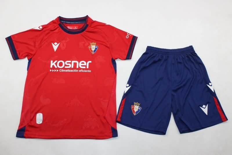 24/25 Osasuna Home Kids Soccer Jersey And Shorts