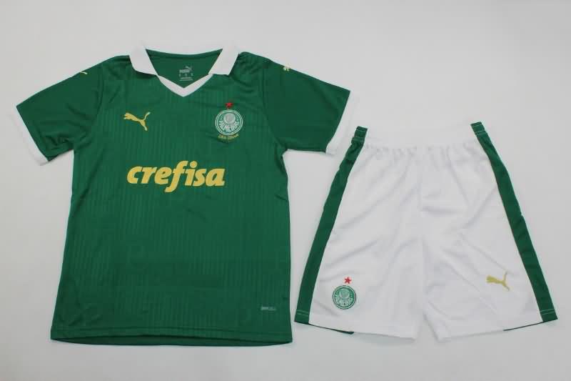 2024 Palmeiras Home Kids Soccer Jersey And Shorts