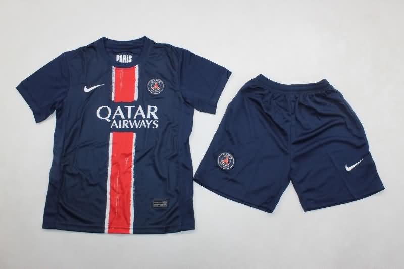 24/25 Paris St Germain Home Kids Soccer Jersey And Shorts