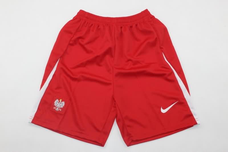 2024 Poland Home Kids Soccer Jersey And Shorts