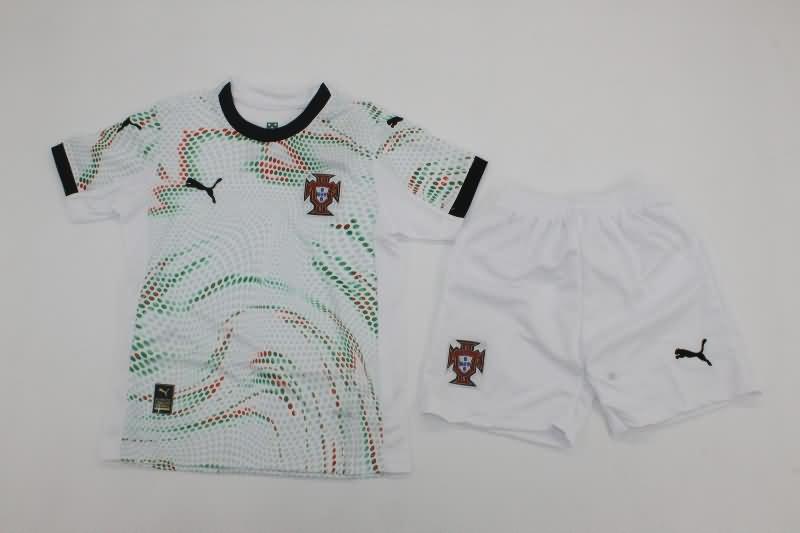 2025 Portugal Away Kids Soccer Jersey And Shorts