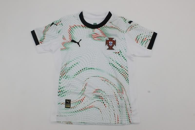 2025 Portugal Away Kids Soccer Jersey And Shorts