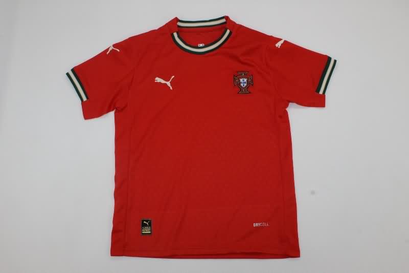 2025 Portugal Home Kids Soccer Jersey And Shorts