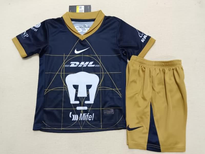 24/25 Pumas UNAM Away Kids Soccer Jersey And Shorts