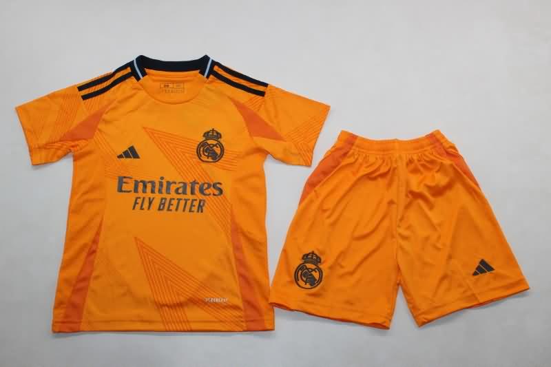 24/25 Real Madrid Away Kids Soccer Jersey And Shorts