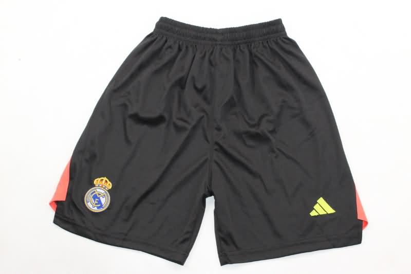 24/25 Real Madrid Goalkeeper Black Kids Soccer Jersey And Shorts