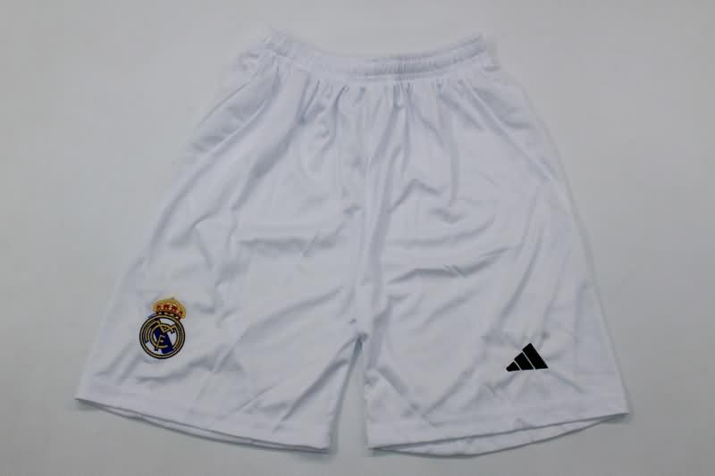 24/25 Real Madrid Home Kids Soccer Jersey And Shorts Leaked