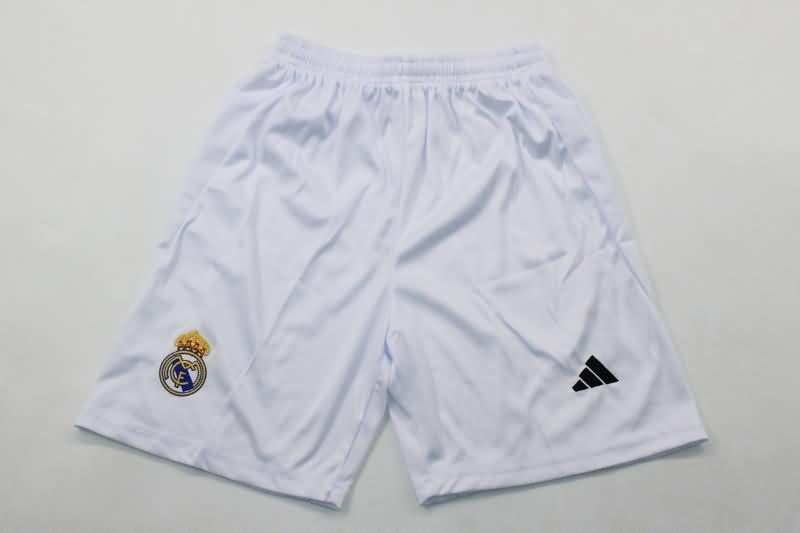 24/25 Real Madrid Home Long Sleeve Kids Soccer Jersey And Shorts