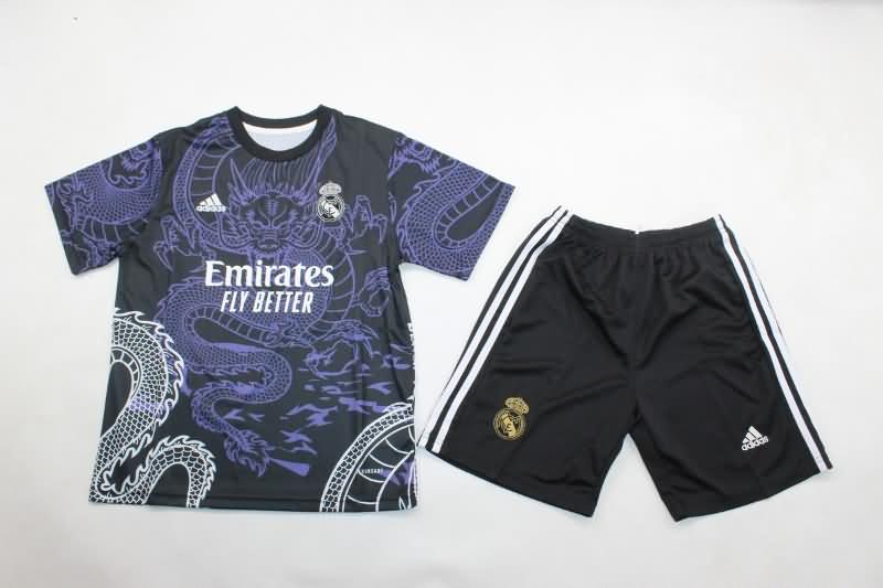 24/25 Real Madrid Special Kids Soccer Jersey And Shorts 02