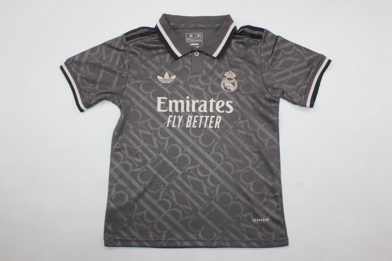 24/25 Real Madrid Third Kids Soccer Jersey And Shorts Leaked