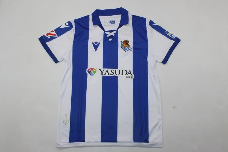 24/25 Real Sociedad Home Kids Soccer Jersey And Shorts