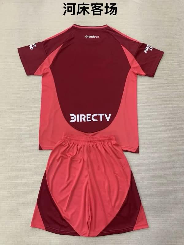 2024 River Plate Away Kids Soccer Jersey And Shorts