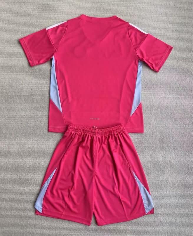 2024 Scotland Goalkeeper Pink Kids Soccer Jersey And Shorts