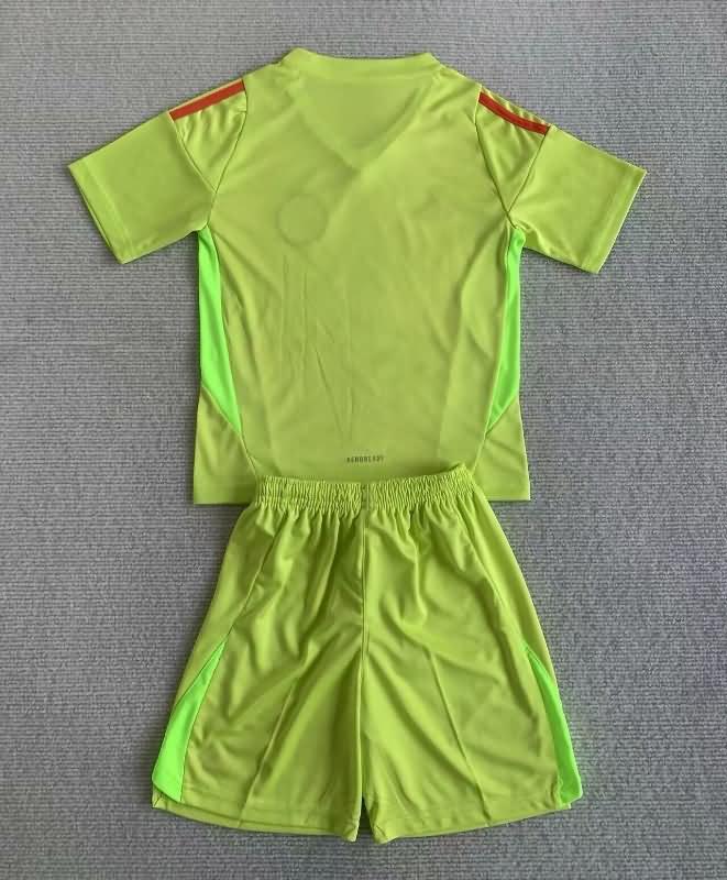 2024 Scotland Goalkeeper Yellow Kids Soccer Jersey And Shorts