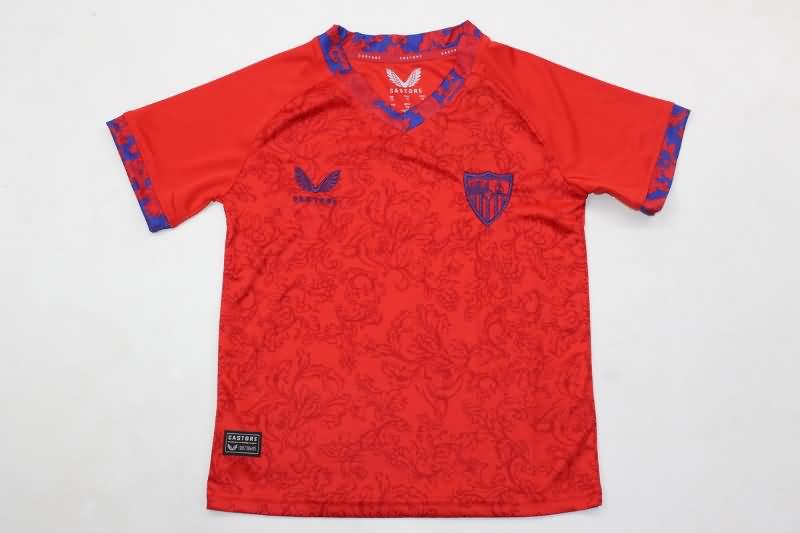 24/25 Sevilla Away Kids Soccer Jersey And Shorts