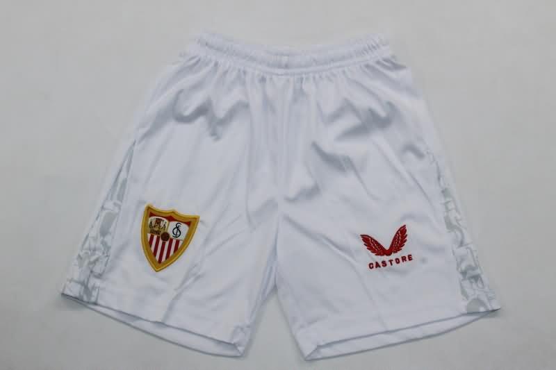 24/25 Sevilla Home Kids Soccer Jersey And Shorts