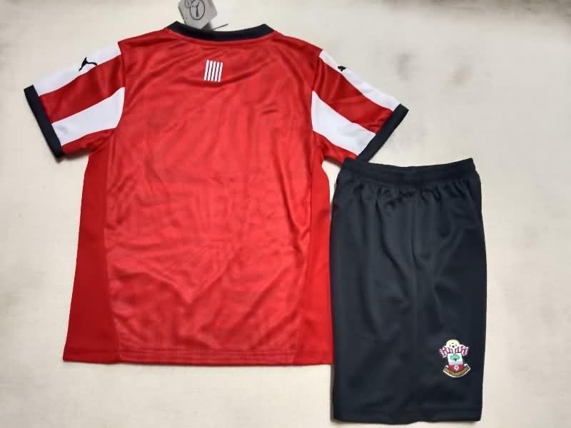 24/25 Southampton Home Kids Soccer Jersey And Shorts