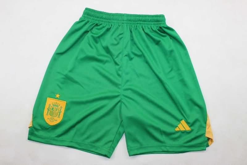 2024 Spain Goalkeeper Green Kids Soccer Jersey And Shorts