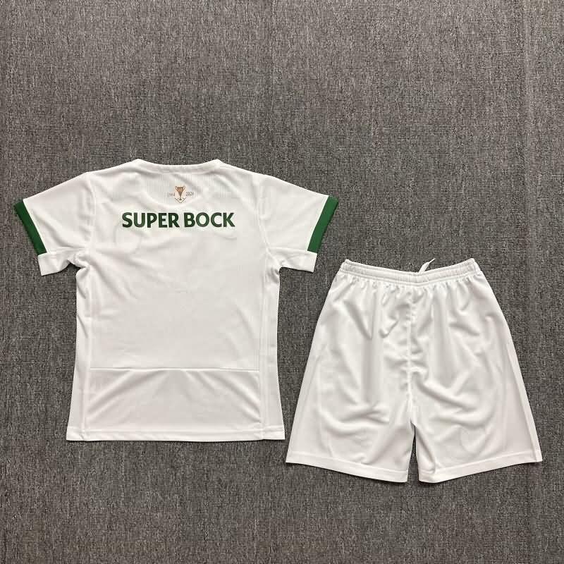 24/25 Sporting Lisbon Away Kids Soccer Jersey And Shorts