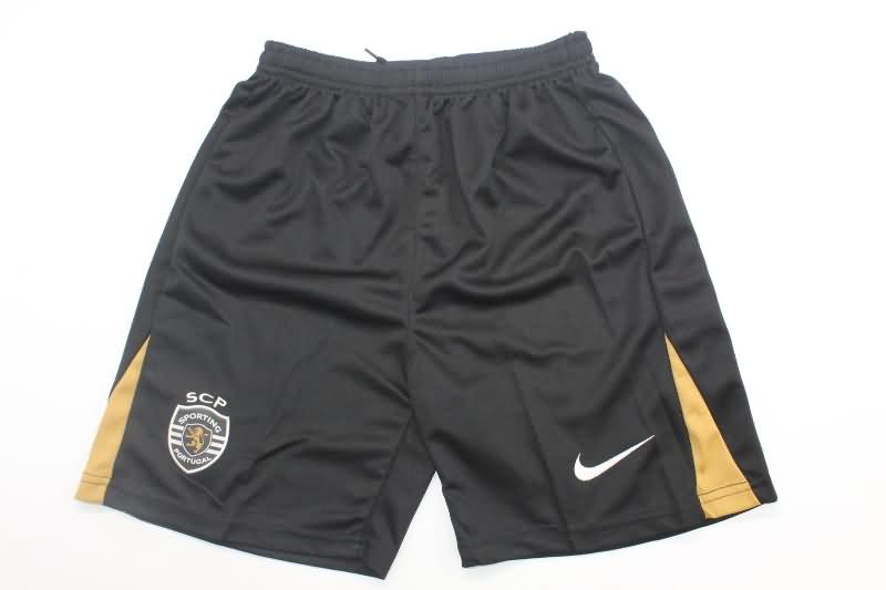 24/25 Sporting Lisbon Black Kids Soccer Jersey And Shorts