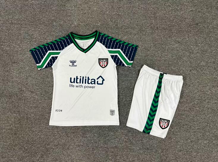 24/25 Sunderland Away Kids Soccer Jersey And Shorts