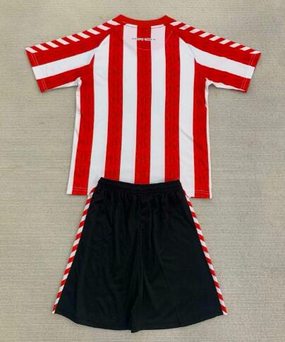 24/25 Sunderland Home Kids Soccer Jersey And Shorts