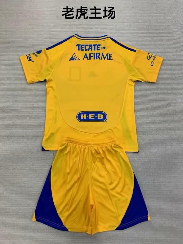 24/25 Tigres UANL Home Kids Soccer Jersey And Shorts