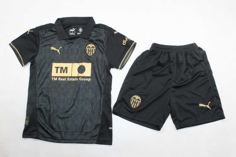 24/25 Valencia Away Kids Soccer Jersey And Shorts