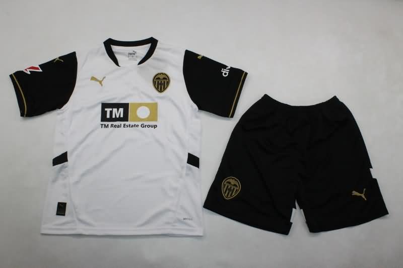 24/25 Valencia Home Kids Soccer Jersey And Shorts