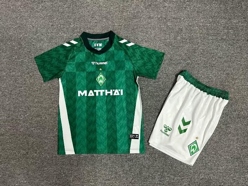 24/25 Werder Bremen Home Kids Soccer Jersey And Shorts