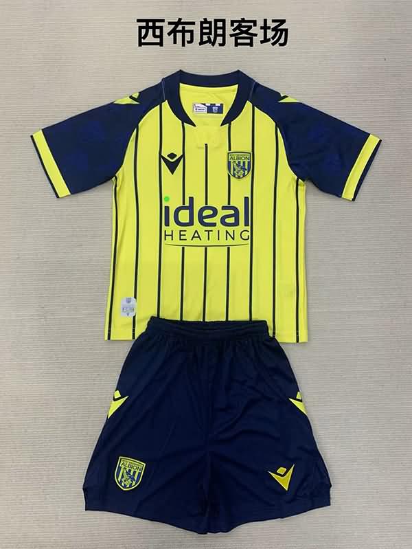 24/25 West Bromwich Away Kids Soccer Jersey And Shorts