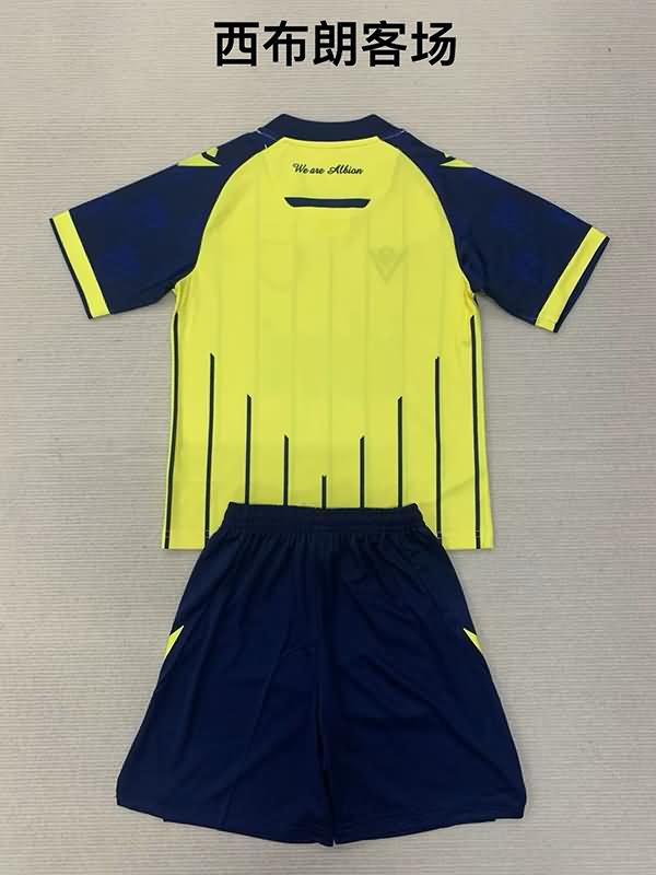 24/25 West Bromwich Away Kids Soccer Jersey And Shorts