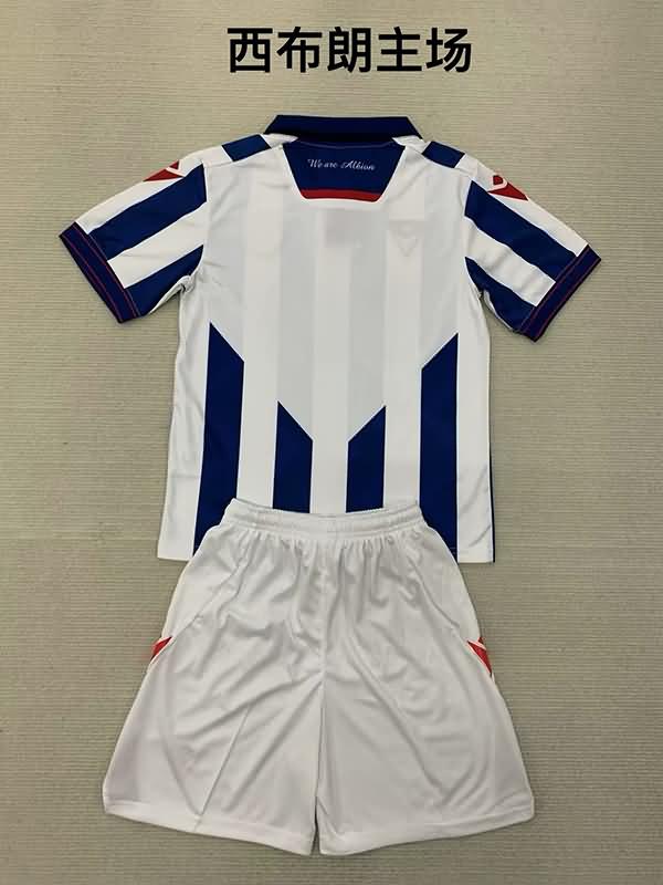 24/25 West Bromwich Home Kids Soccer Jersey And Shorts