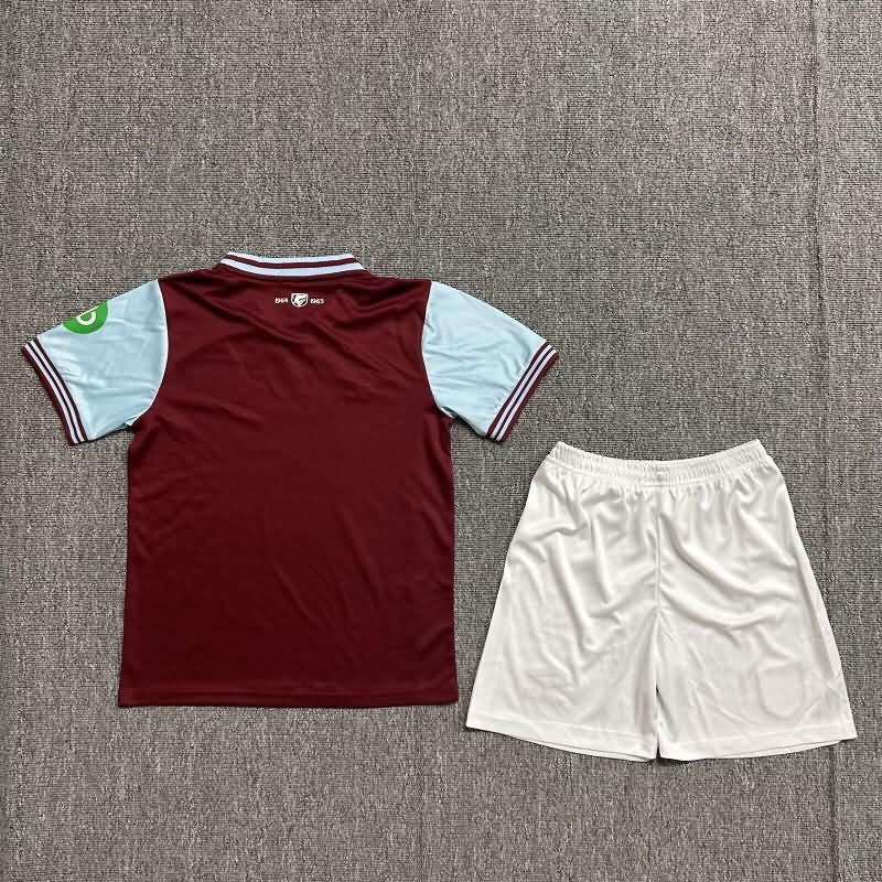 24/25 West Ham Home Kids Soccer Jersey And Shorts