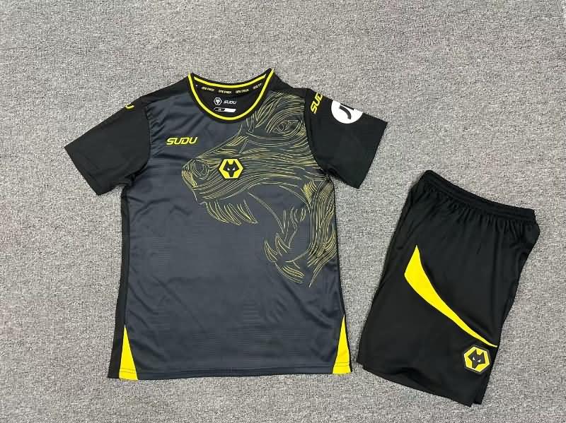 24/25 Wolves Away Kids Soccer Jersey And Shorts