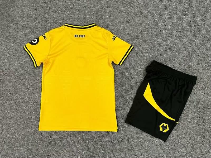 24/25 Wolves Home Kids Soccer Jersey And Shorts