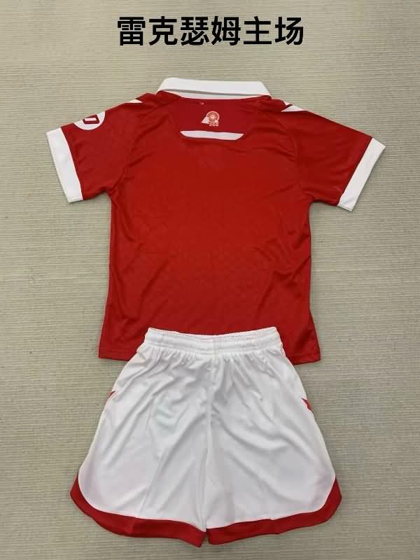 24/25 Wrexham Home Kids Soccer Jersey And Shorts