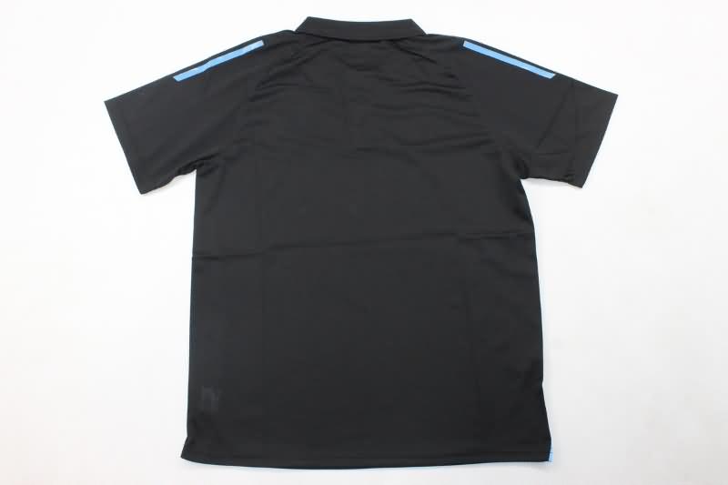 Thailand Quality(AAA) 2024 Argentina Black Polo Soccer T-Shirt