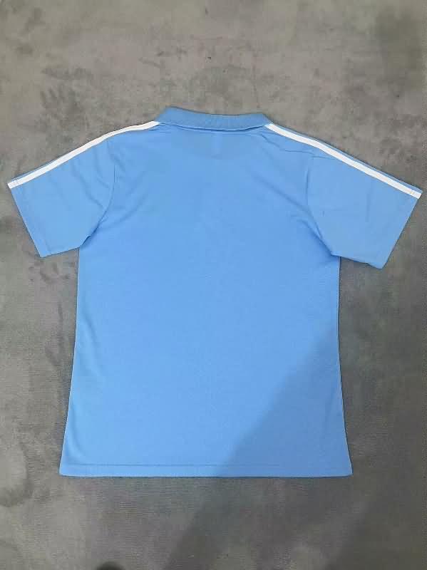 Thailand Quality(AAA) 2024 Argentina Blue Polo Soccer T-Shirt