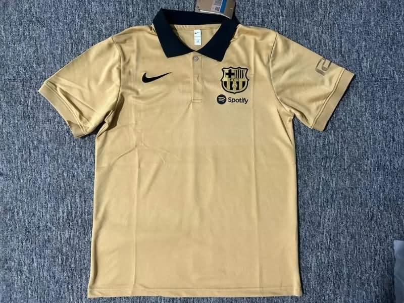 Thailand Quality(AAA) 24/25 Barcelona Gold Polo Soccer T-Shirt