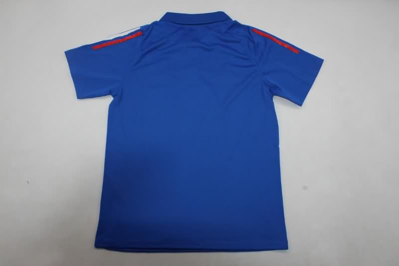 Thailand Quality(AAA) 2024 Italy Blue Polo Soccer T-Shirt