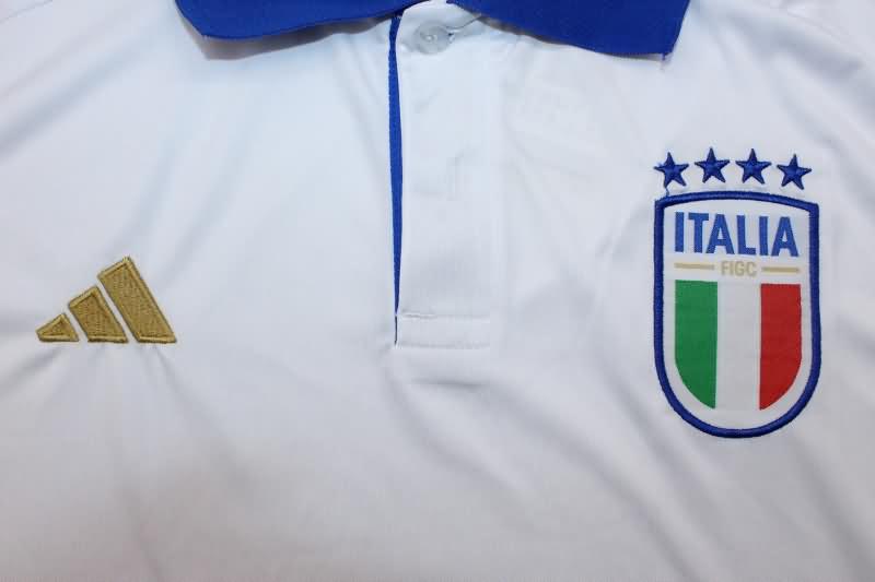 Thailand Quality(AAA) 2024 Italy White Polo Soccer T-Shirt