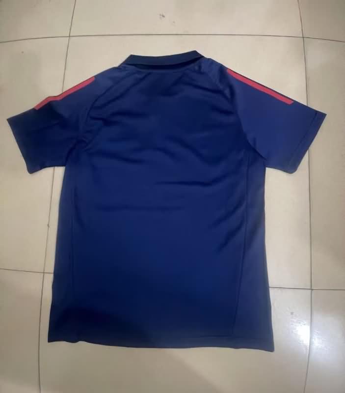 Thailand Quality(AAA) 24/25 Manchester United Dark Blue Polo Soccer T-Shirt