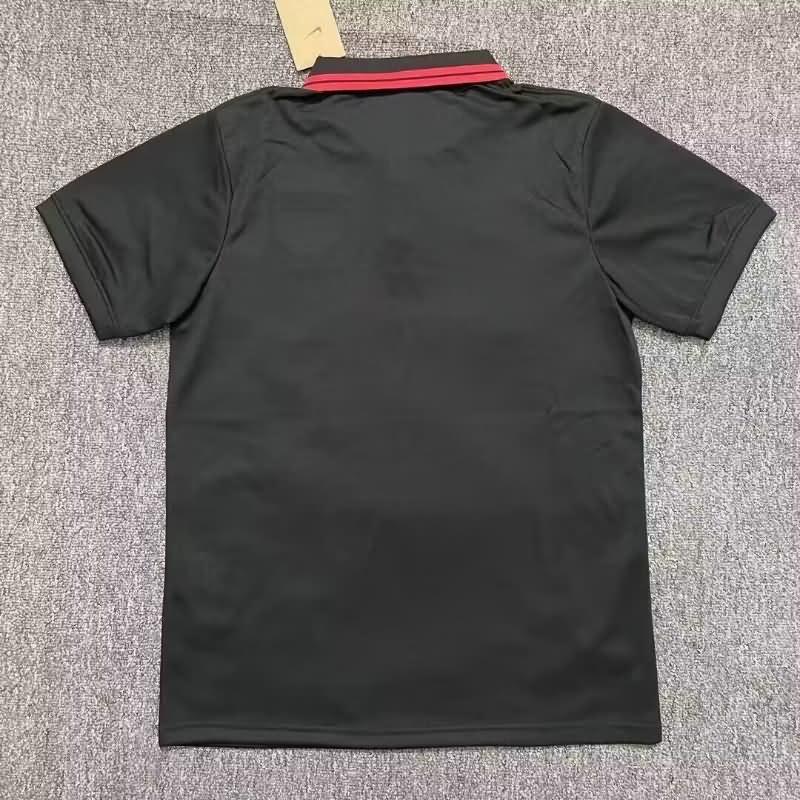 Thailand Quality(AAA) 2024 Portugal Black Polo Soccer T-Shirt