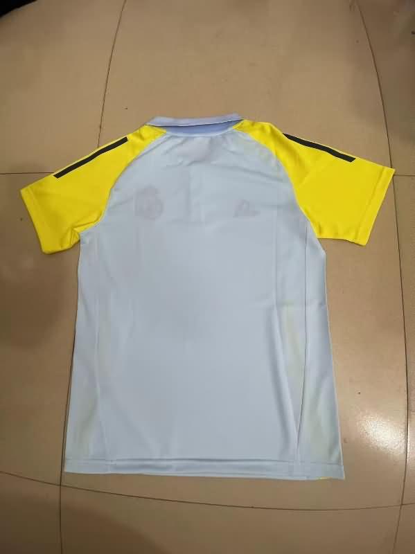 Thailand Quality(AAA) 24/25 Real Madrid Grey Polo Soccer T-Shirt