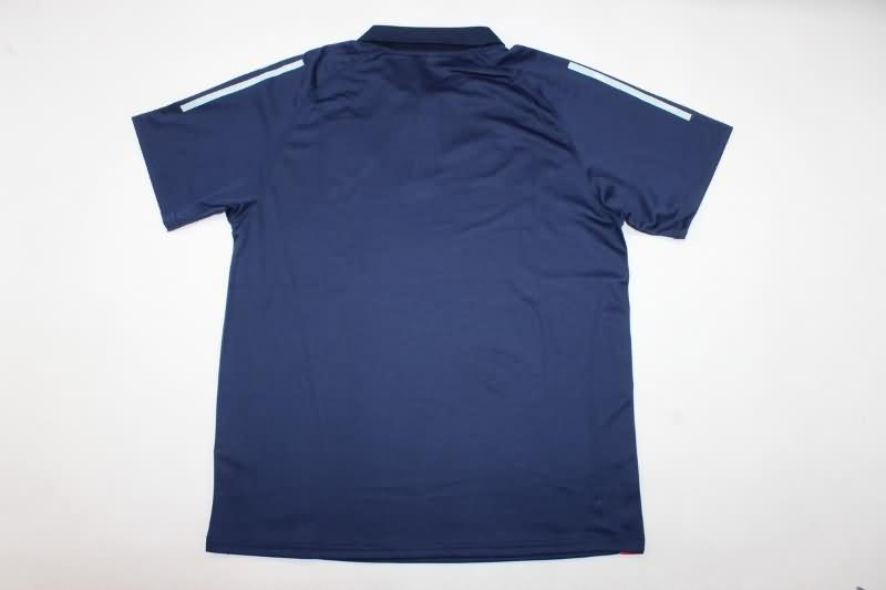 Thailand Quality(AAA) 2024 Spain Dark Blue Polo Soccer T-Shirt