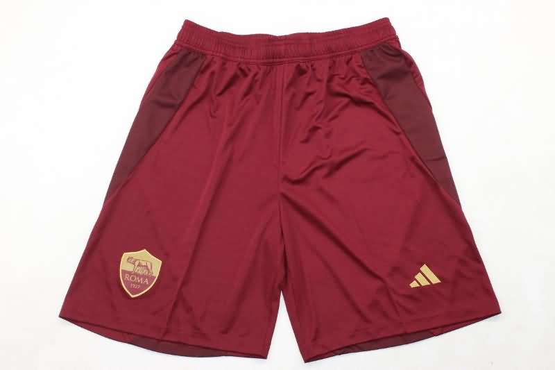 Thailand Quality(AAA) 24/25 AS Roma Home Soccer Shorts