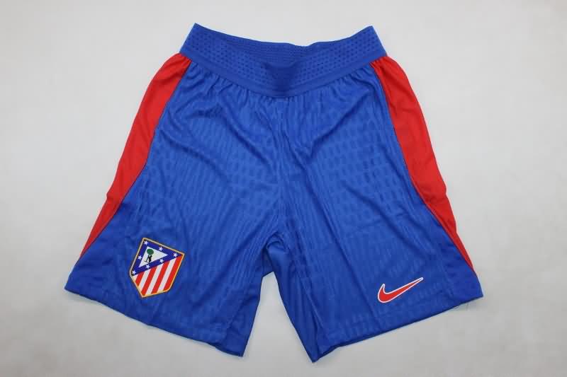 Thailand Quality(AAA) 24/25 Atletico Madrid Home Soccer Shorts (Player)